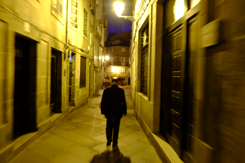 Nocturnal walk through Santiago de Compostela
