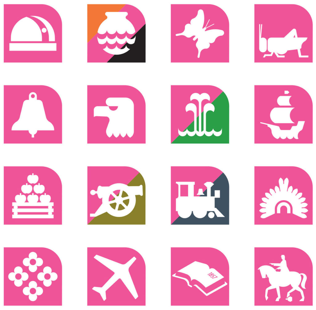 Mexico City metro icons - designed by Lance Wyman