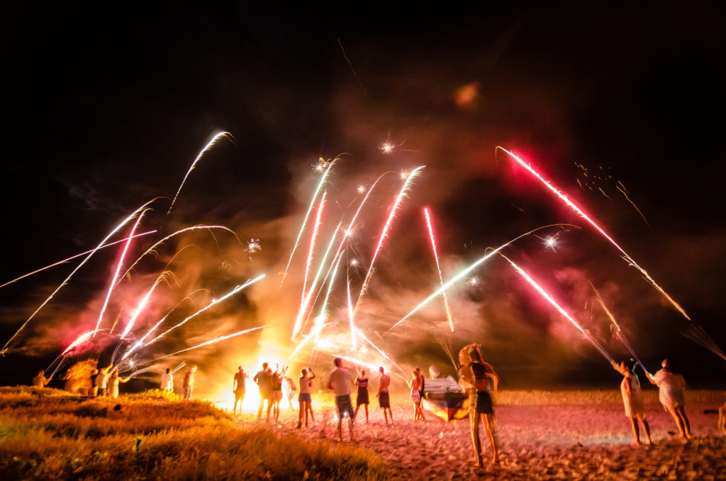 Fireworks at the beach