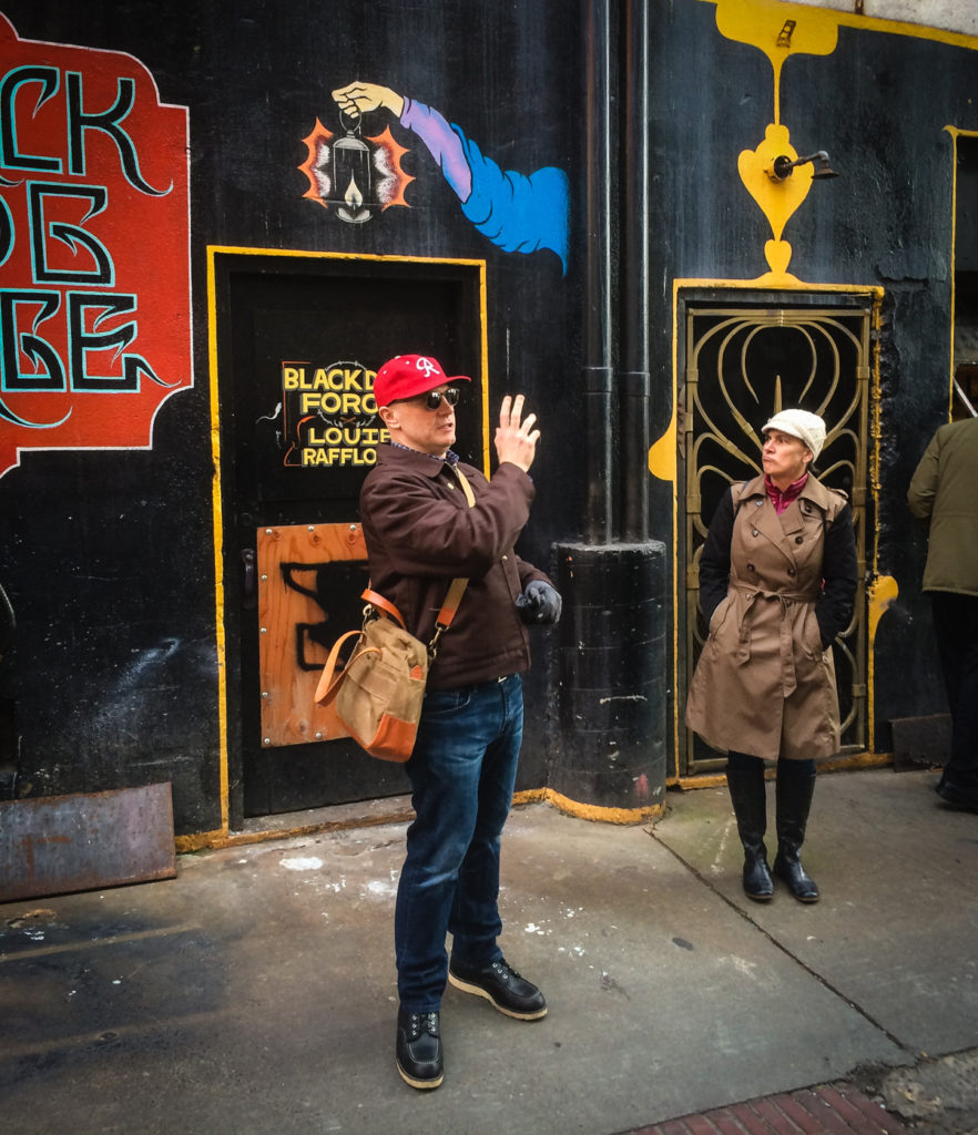 Eric Magnuson in the alley outside Black Dog Forge