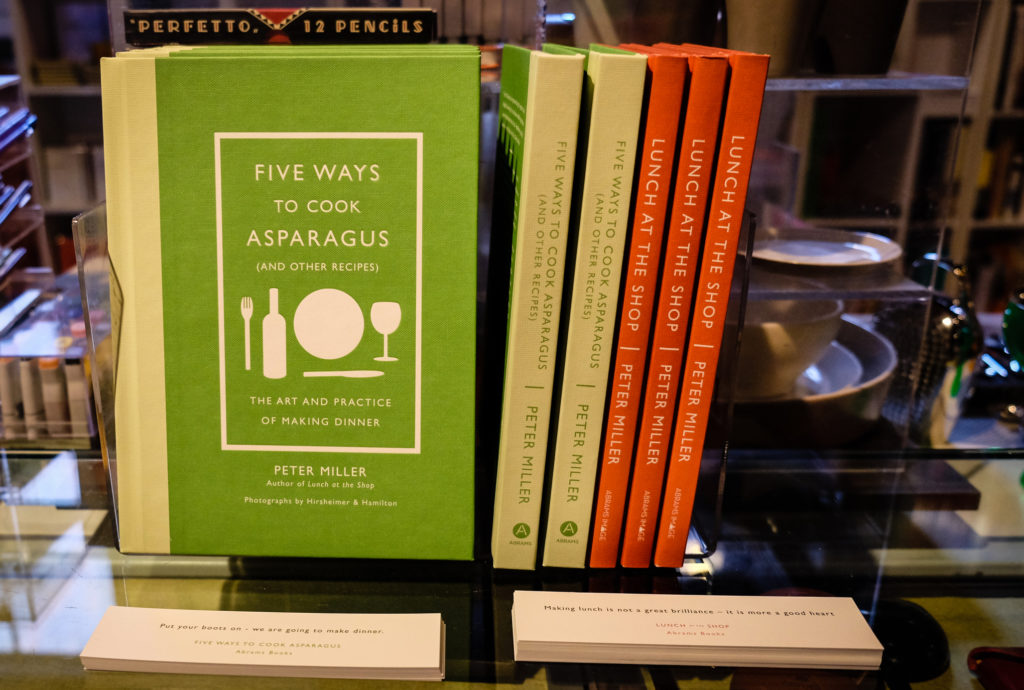 Books authored by Peter Miller: Five Ways to Cook Asparagus and Lunch at the Shop